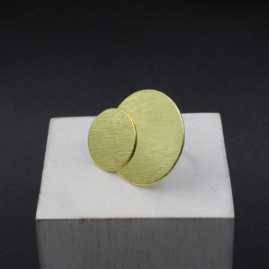 Gold plated ECLIPSE ring - Design with character