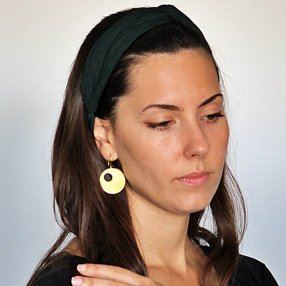 Pendientes PSICODELIC bañados en oro - Diseño con carácter