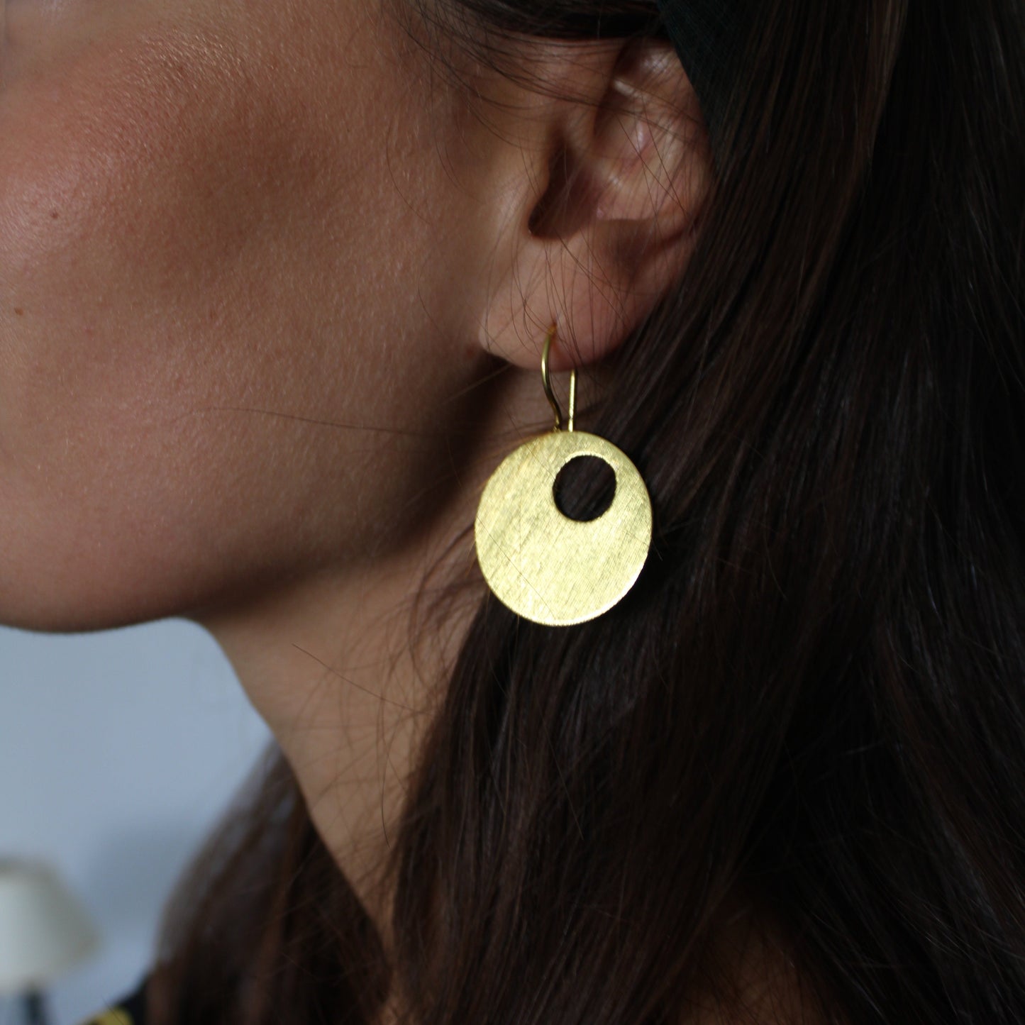 Pendientes PSICODELIC bañados en oro - Diseño con carácter