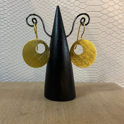 Pendientes PSICODELIC bañados en oro - Diseño con carácter